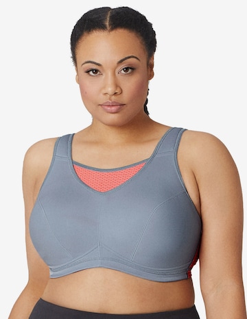 GLAMORISE Bralette Bra in Grey: front