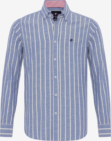 DENIM CULTURE Regular fit Overhemd 'ELDIN' in Blauw: voorkant