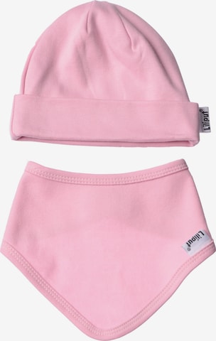 LILIPUT Baby-Mütze und Halstuch im 2er-Set in schlichtem Design in Pink: predná strana