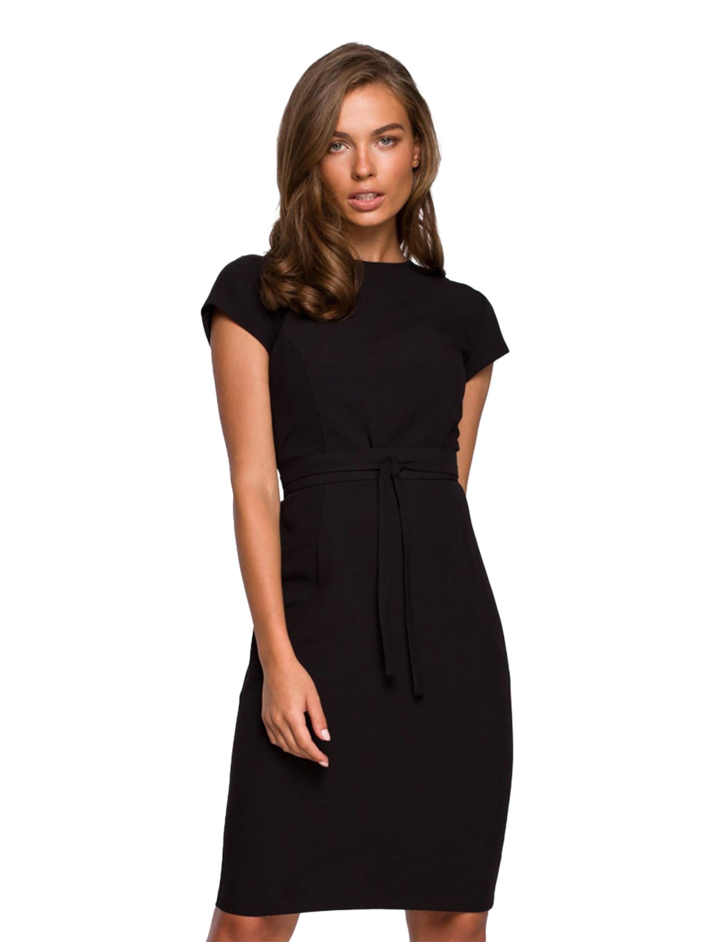 Stylove Sheath Dress in Black: front