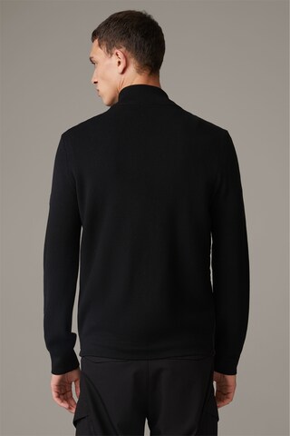 STRELLSON Zip-Up Hoodie 'Ivar' in Black