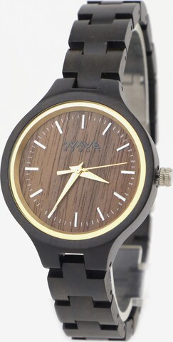 Wave Hawaii Analoog horloge ' Ebenholz ' in Zwart: voorkant