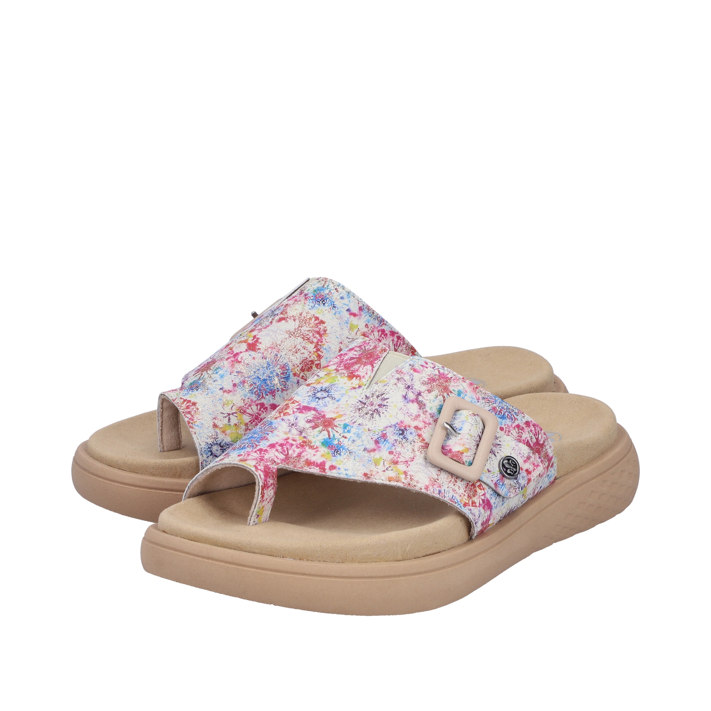 Rieker T-Bar Sandals in Mixed colors