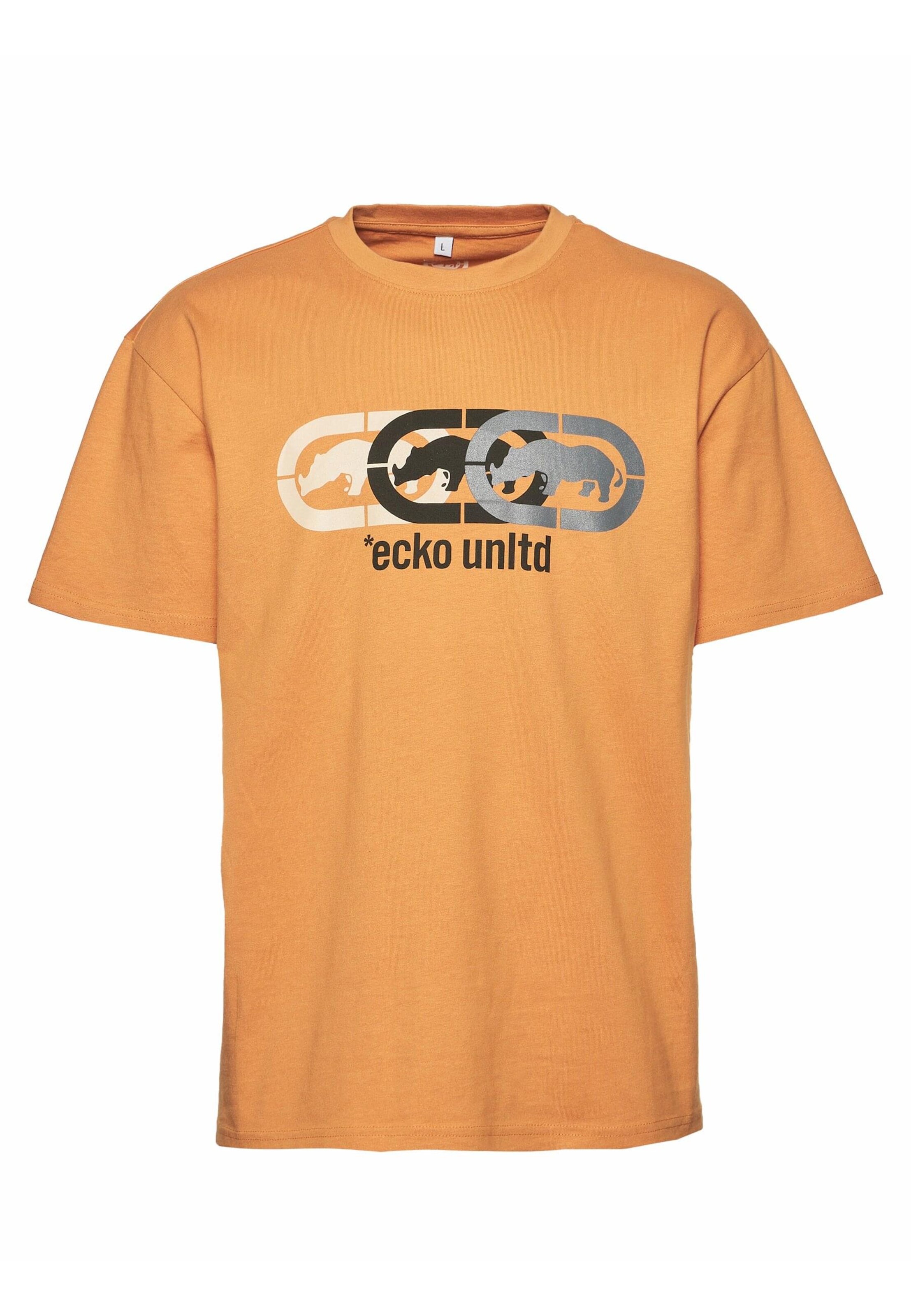 Ecko Unlimited Shirt 'Rhino' in Orange: front