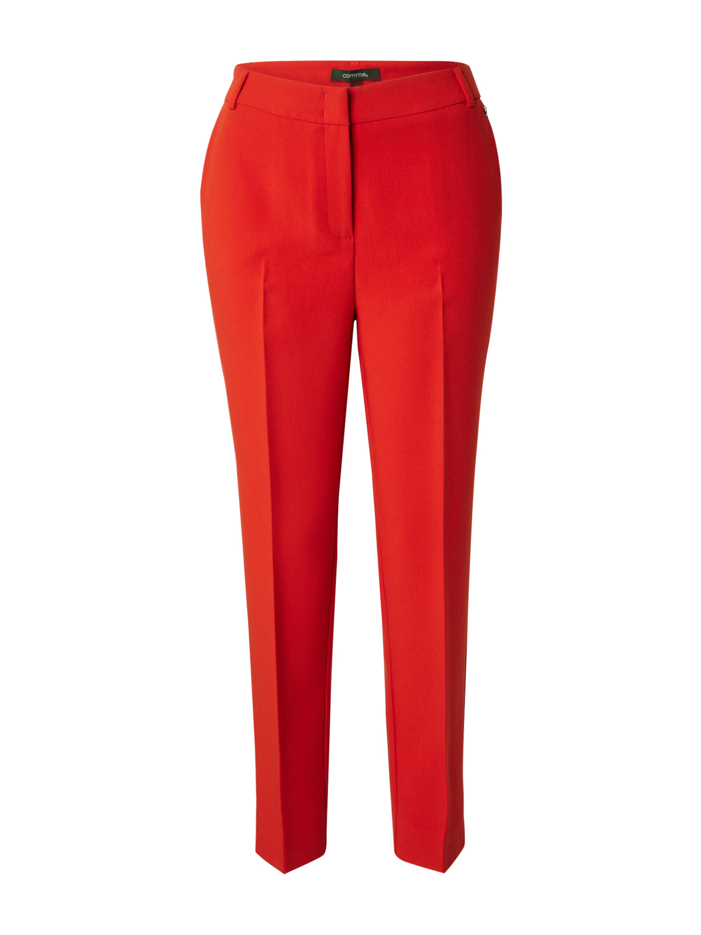 Coupe slim Pantalon à plis COMMA en rouge : devant