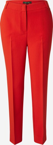 COMMA Slim fit Pleated Pants in Red: front