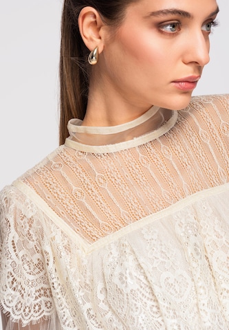 Ombre Blouse in Beige