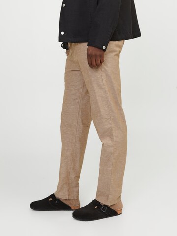 Regular Pantalon à pince 'Kane Summer' JACK & JONES en marron