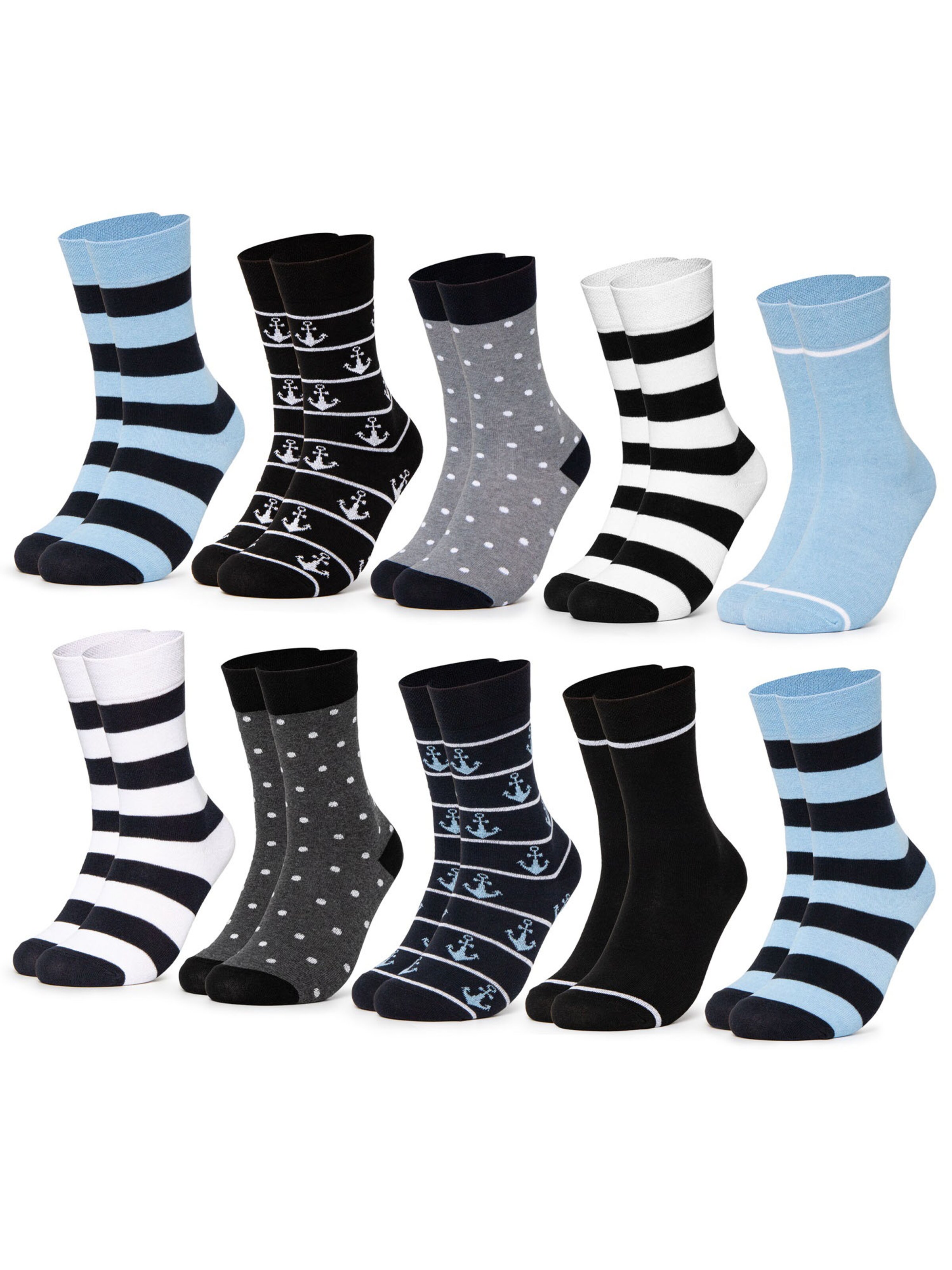 Occulto Socks 'Lotte' in Blue: front