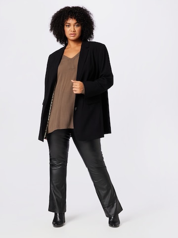 KAFFE CURVE Blouse 'Ami' in Brown