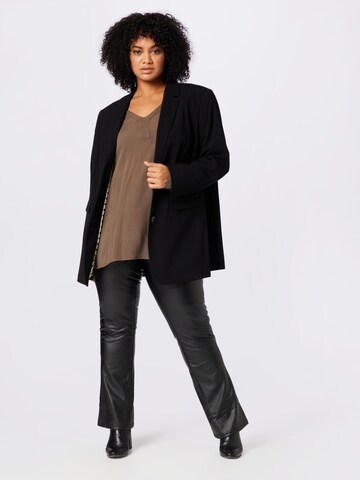 KAFFE CURVE Blouse 'Ami' in Brown