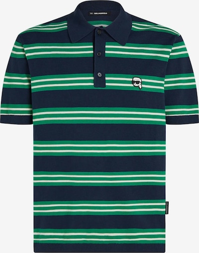 L dydžio Marškinėliai ' Ikon Gestreiftes Strickpoloshirt ' iš Karl Lagerfeld, spalva – pastelinė žalia, Prekių apžvalga