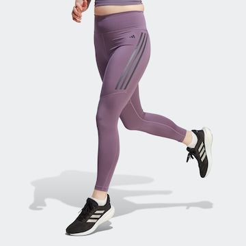 ADIDAS PERFORMANCE Skinny Workout Pants 'Dailyrun' in Purple: front