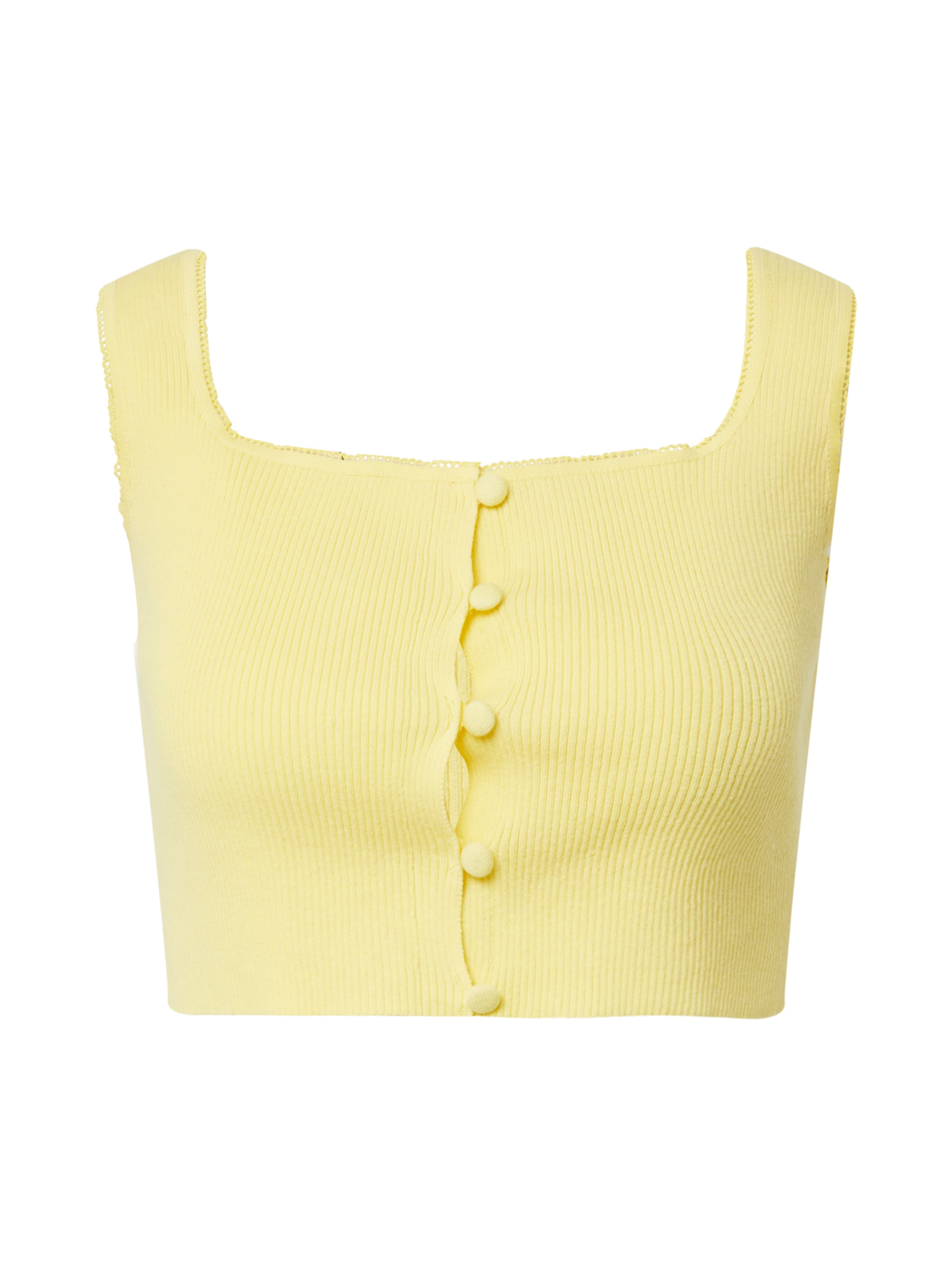 GLAMOROUS Kardigany – žlutá: přední strana