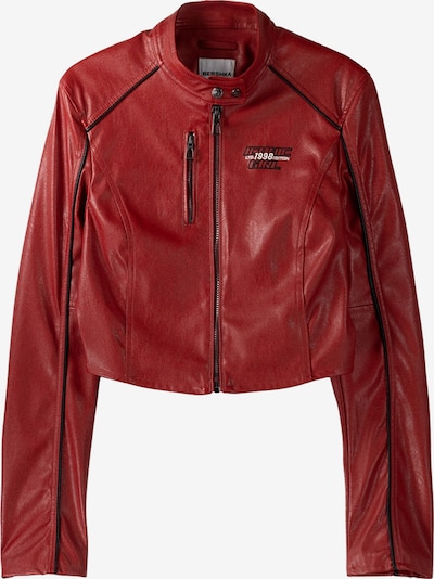 Bershka Jacke in grenadine / schwarz / weiß, Produktansicht