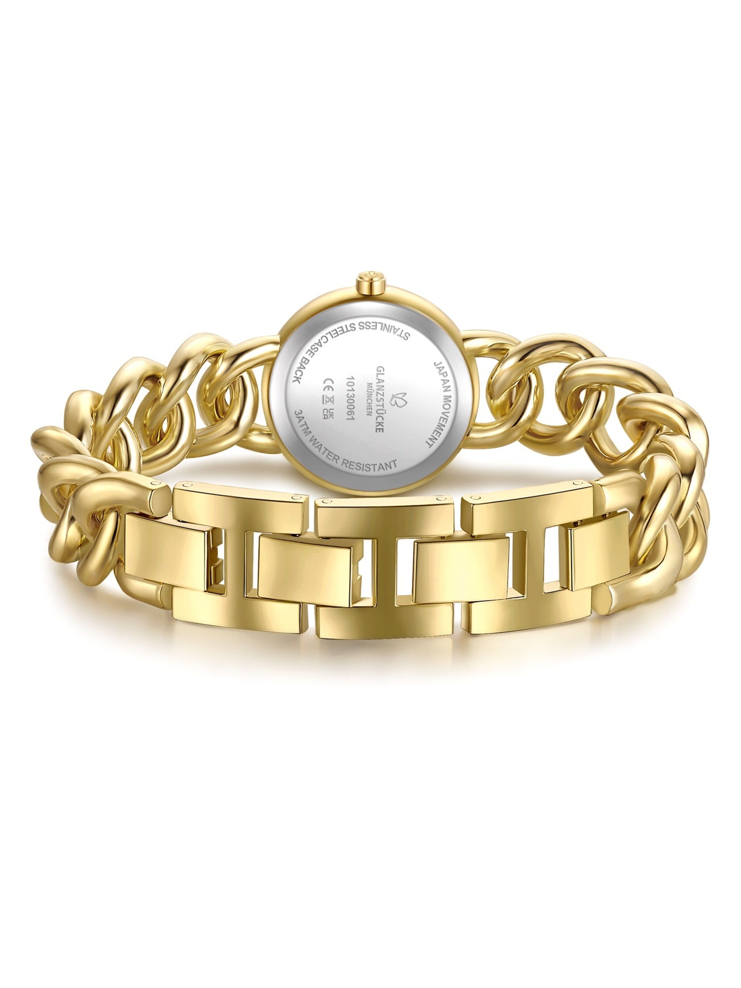 Montre à affichage analogique Glanzstücke München en or