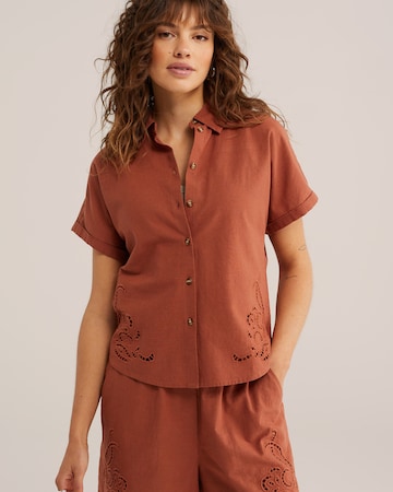 WE Fashion Blúz - barna: elől