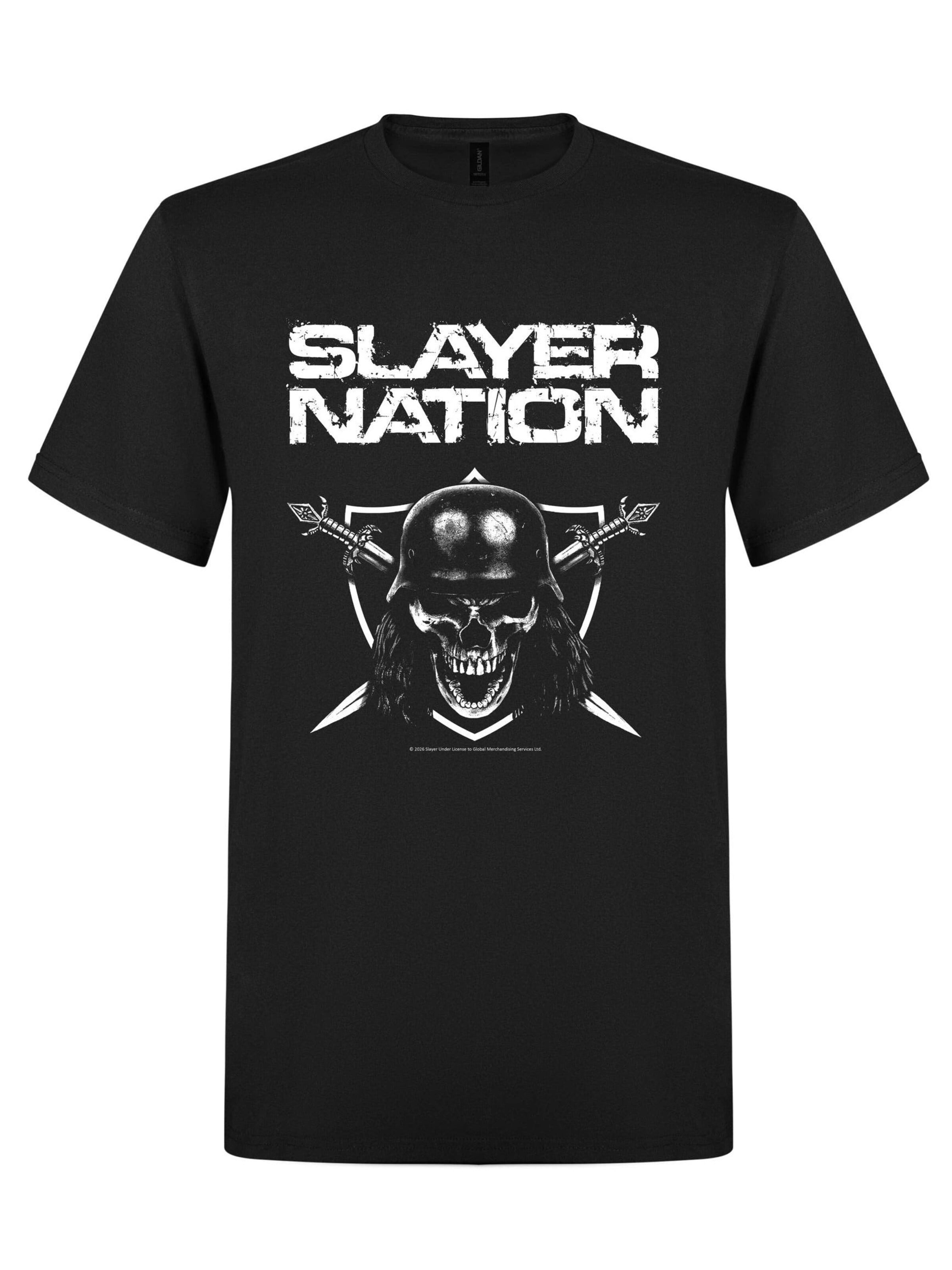 Slayer Shirt 'Slayer Nation  T-Shirt' in Black: front