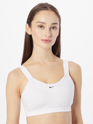 Bustino Reggiseno sportivo 'Alpha' di NIKE in bianco: frontale