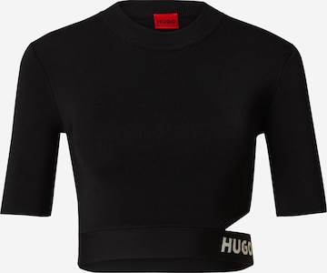 HUGO Red Sweater 'Satchina' in Black: front