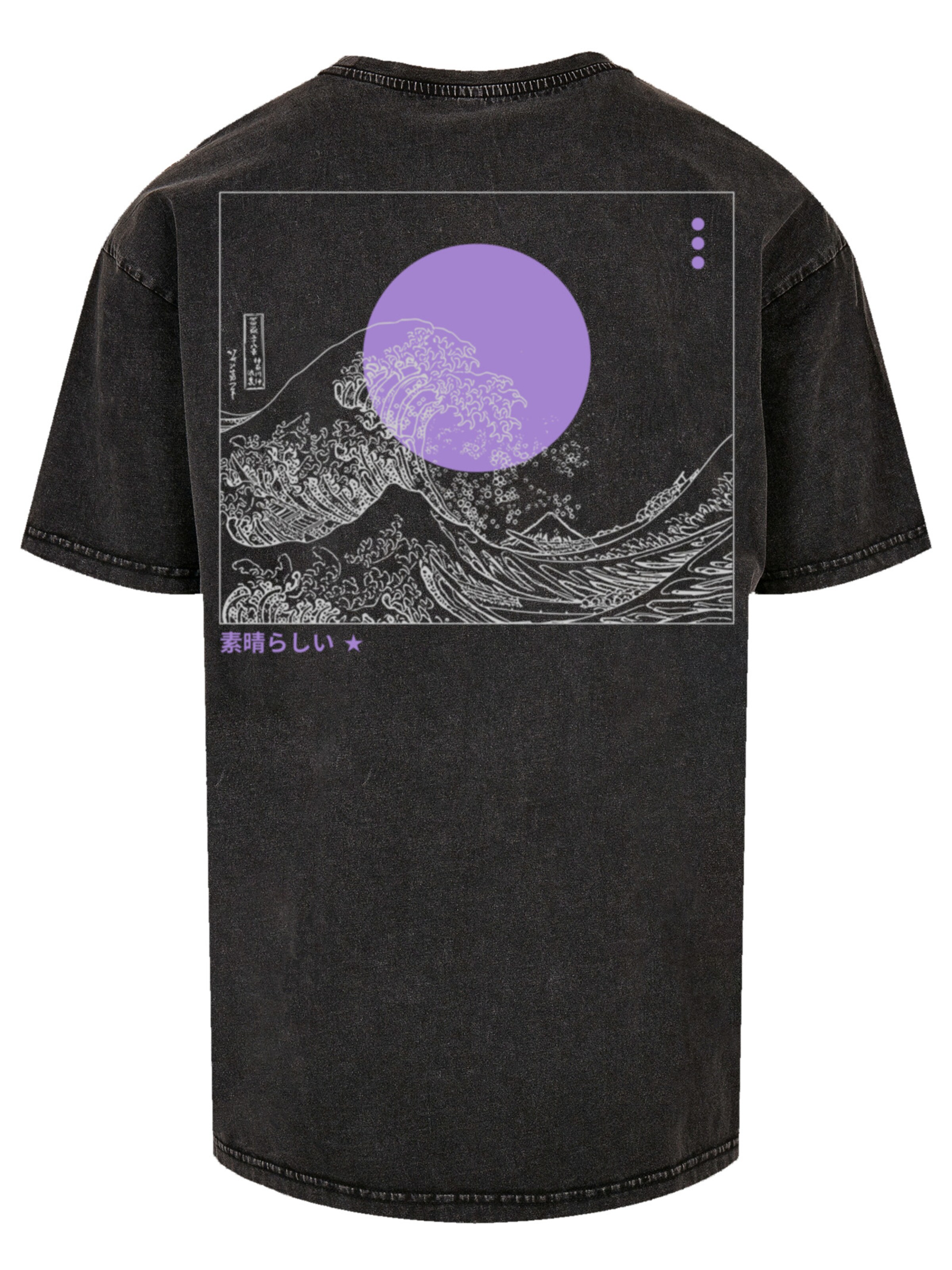 F4NT4STIC Shirt 'Kanagawa' in Grijs