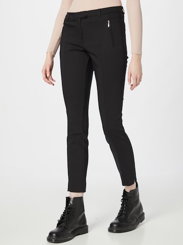 Coupe slim Pantalon MORE & MORE en noir : devant