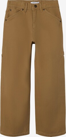 NAME IT Wide leg Broek 'Ben' in Beige: voorkant