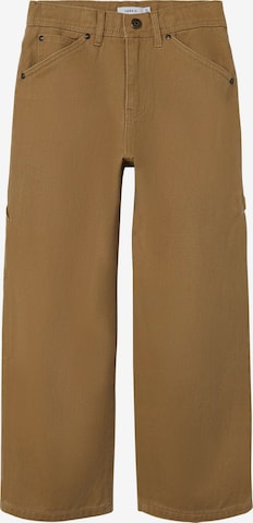 NAME IT - Pierna ancha Pantalón 'Ben' en beige: frente