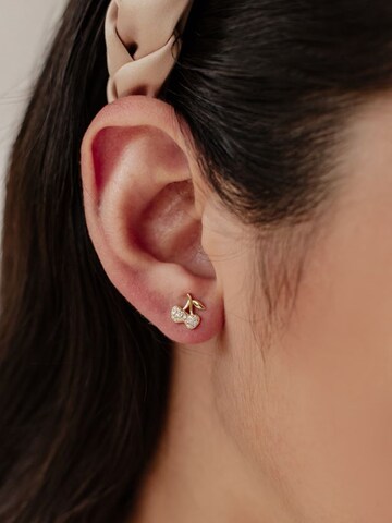 Hey Happiness - Pendientes 'Cherry Pop' en oro