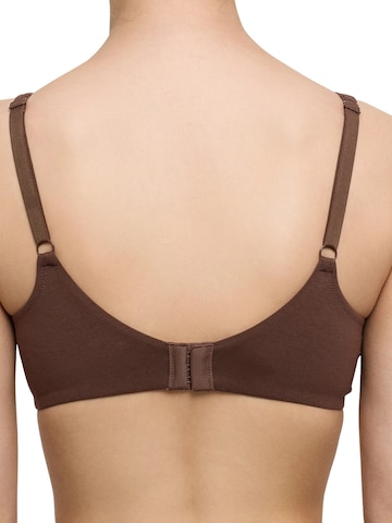 cfab by creamy fabrics Bralette Bra 'Cotton Bügelloser BH' in Brown