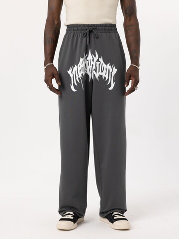 VAMOS CLO - Loosefit Calças 'Fumitory' em cinzento: frente