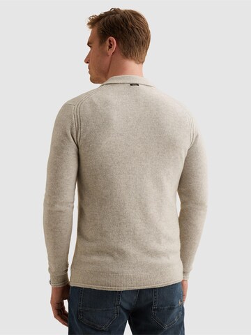 VANGUARD Tröja 'Pullover in wool with zip polo collar' i grå
