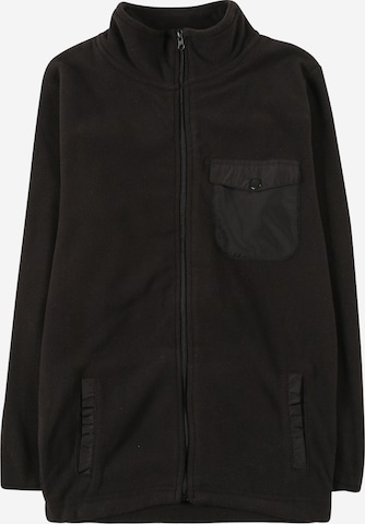 Urban ClassicsFlis jakna - crna boja: prednji dio