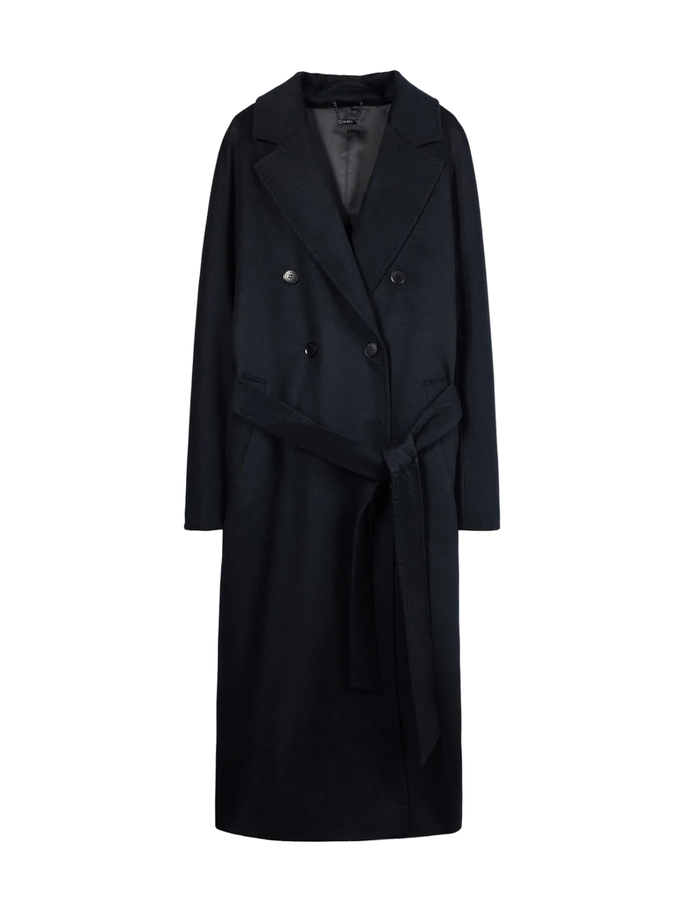 GOBI Cashmere Tussenmantel 'Women’s Double-Breasted Cashmere Coat' in Zwart: voorkant