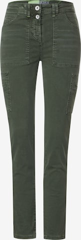 CECIL Slim fit Cargo Jeans in Green: front