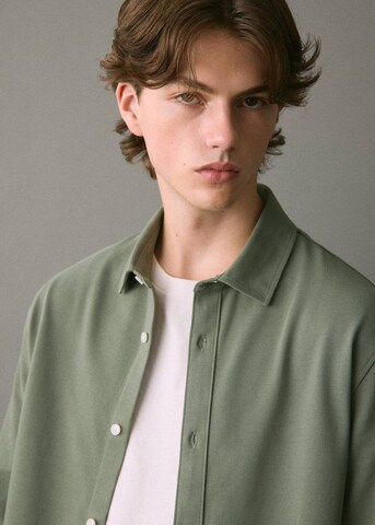 MANGO TEEN Regular fit Button Up Shirt 'Antonio' in Green