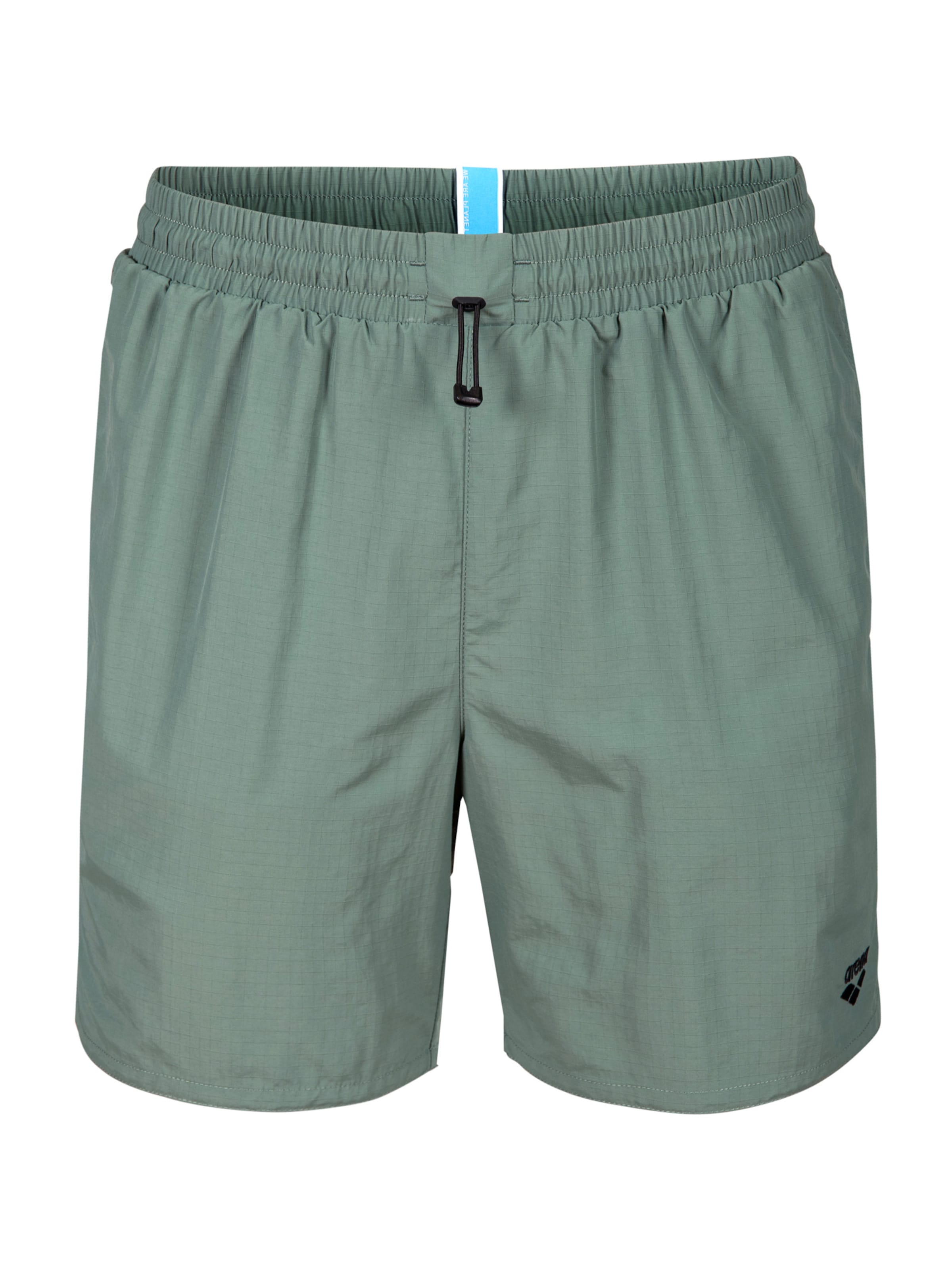 ARENA Zwemshorts 'ADJUSTABLE WAIST BEACH BOXER' in Groen: voorkant