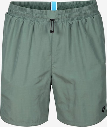ARENA Uimashortsit 'ADJUSTABLE WAIST BEACH BOXER' värissä vihreä: etupuoli