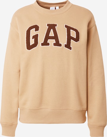GAP Sweatshirt 'HERITAGE' in Braun: Vorderseite