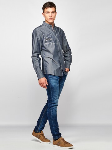 KOROSHI Regular fit Overhemd in Blauw