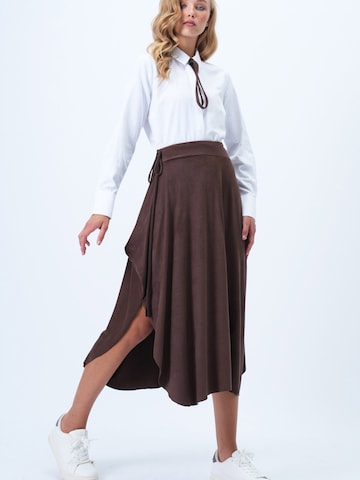 Trend Alaçatı Stili Юбка в Коричневый
