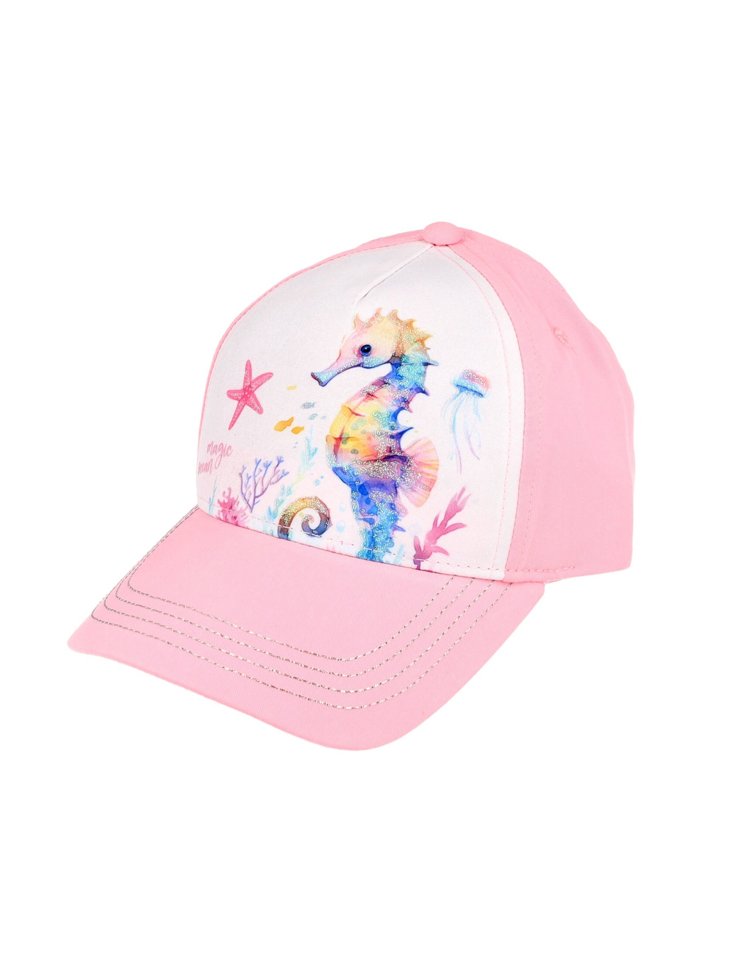 MAXIMO Hut 'KIDS GIRL-Cap Seepferdchen Klettverschluß'‌‌‌‌‌ in Pink: Vorderseite