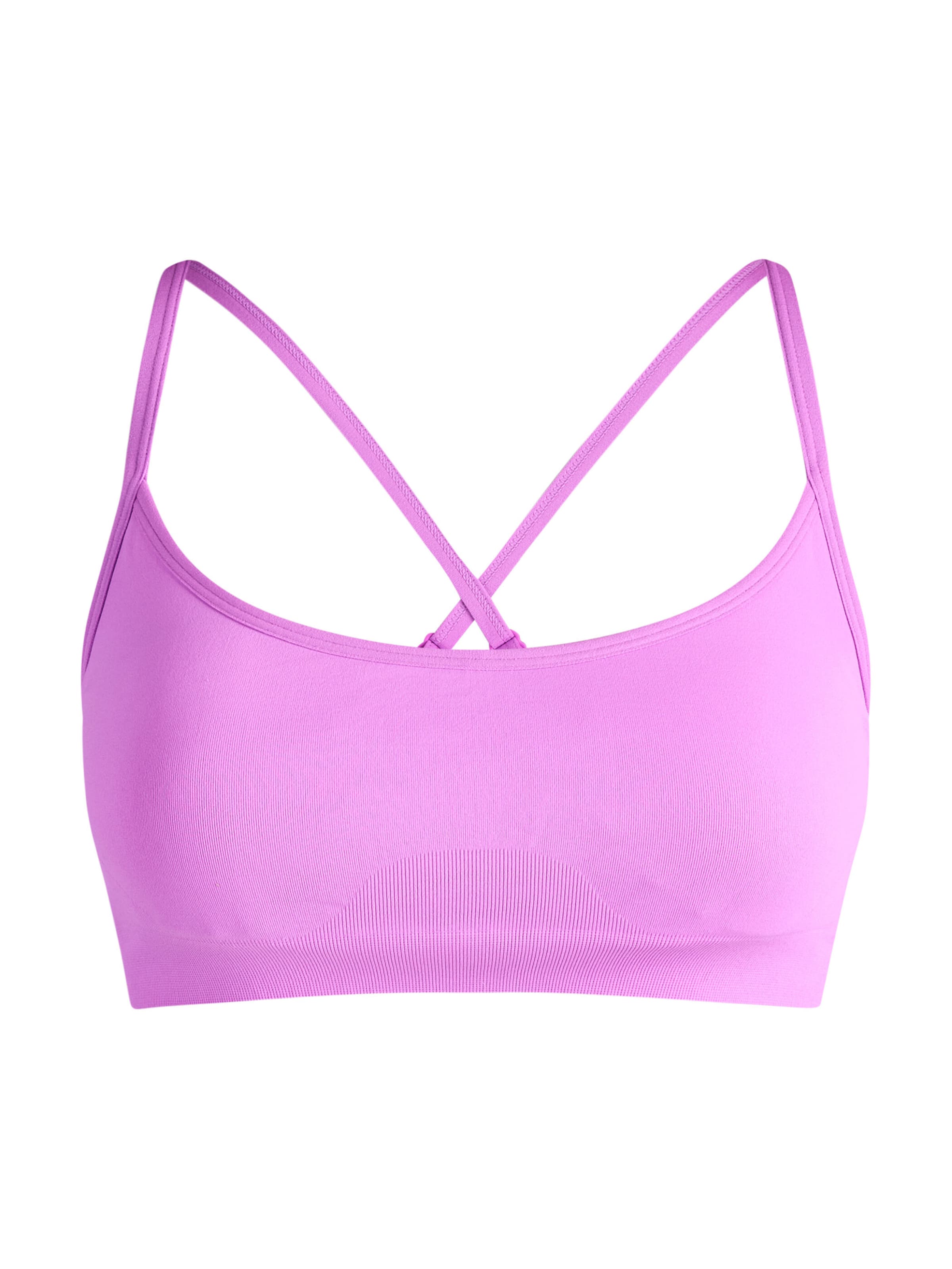 Fabletics Bustier BH 'SLEEK SEAMLESS STRAPPY LOW IMPACT BRA' in Pink: Vorderseite