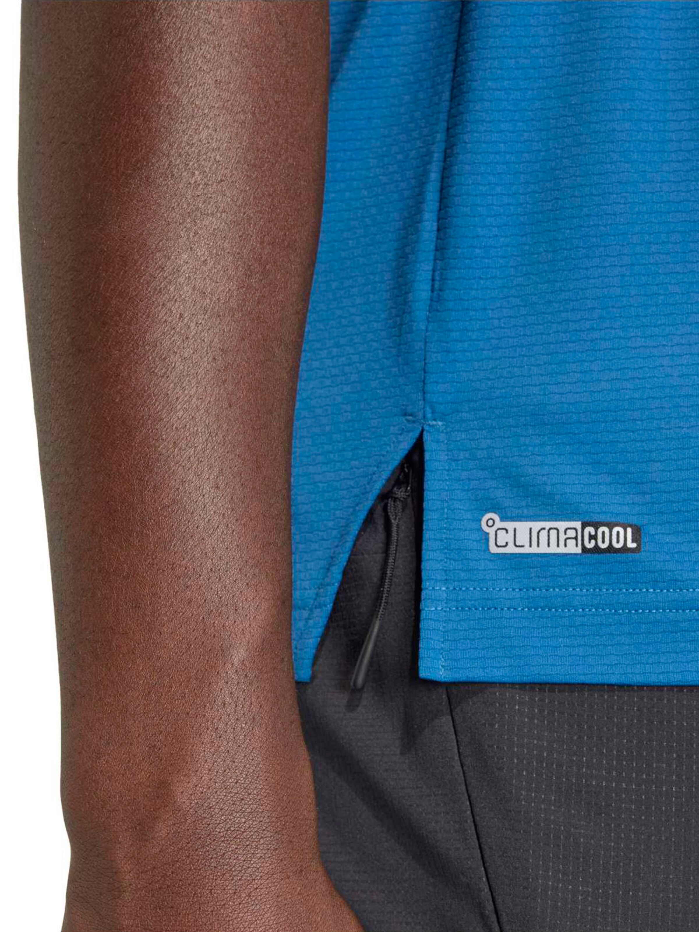 mėlyna ADIDAS PERFORMANCE Sportiniai marškinėliai 'TECH ESS'