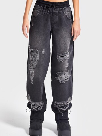IT'S BASIC Loose fit Jeans 'Skater Mid Rise Jeans' in Black: front