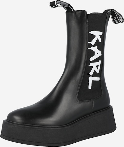 Karl Lagerfeld Chelsea Boots 'ZEPHYR' i svart / hvit, Produktvisning