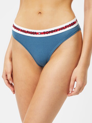 Slip de la Tommy Hilfiger Underwear pe albastru: față