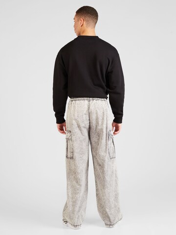 WEEKDAY Wide leg Cargobroek in Grijs