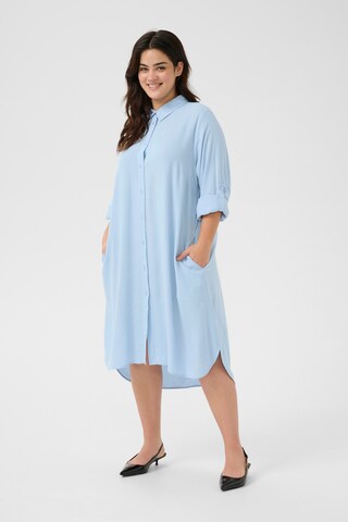 KAFFE CURVE Jurk 'Mille' in Blauw