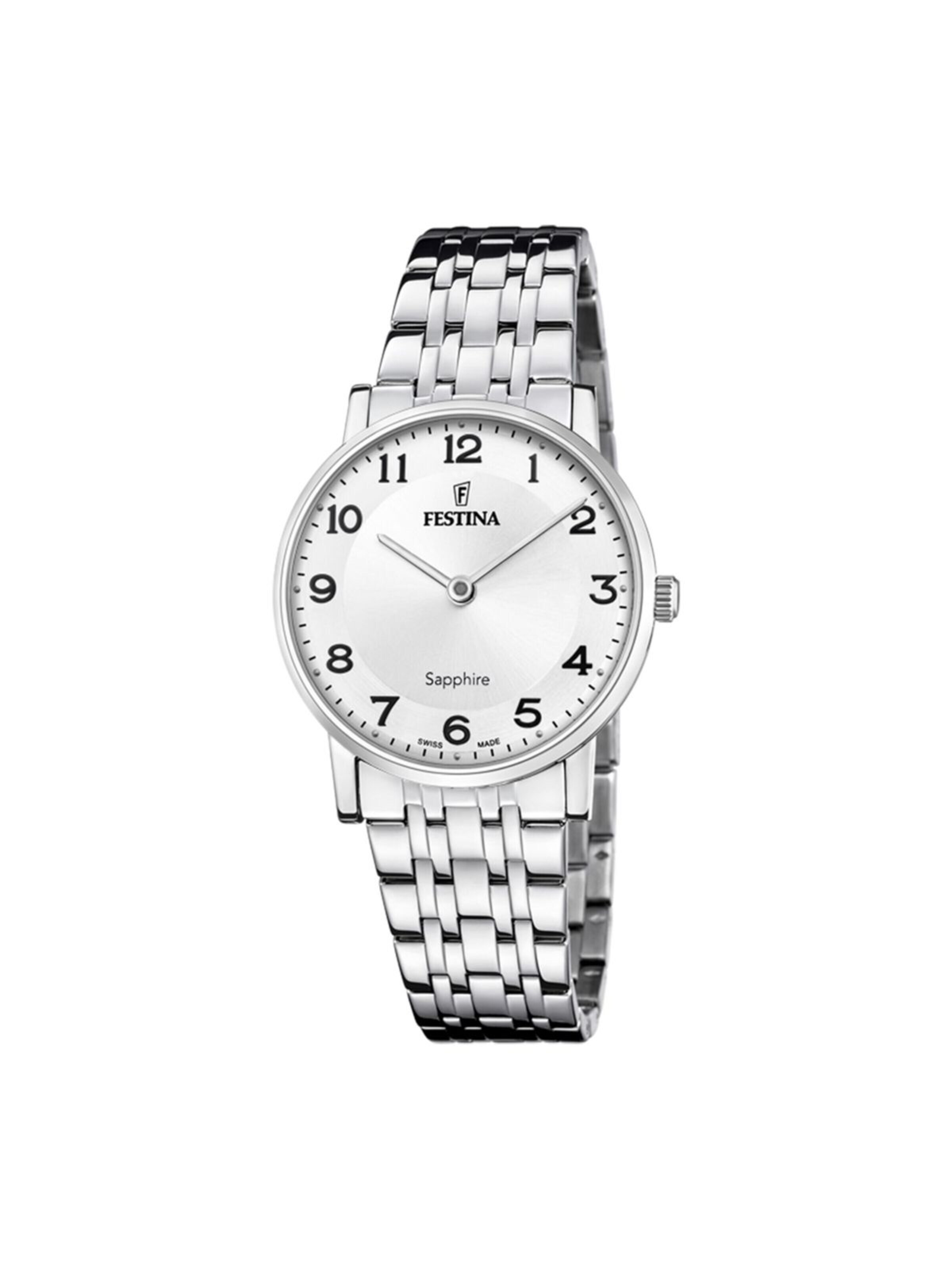 FESTINA Analog watch 'Festina - Watch Swiss Made - Quartz watch movement - Watch case width: 29.3 mm' in White: front